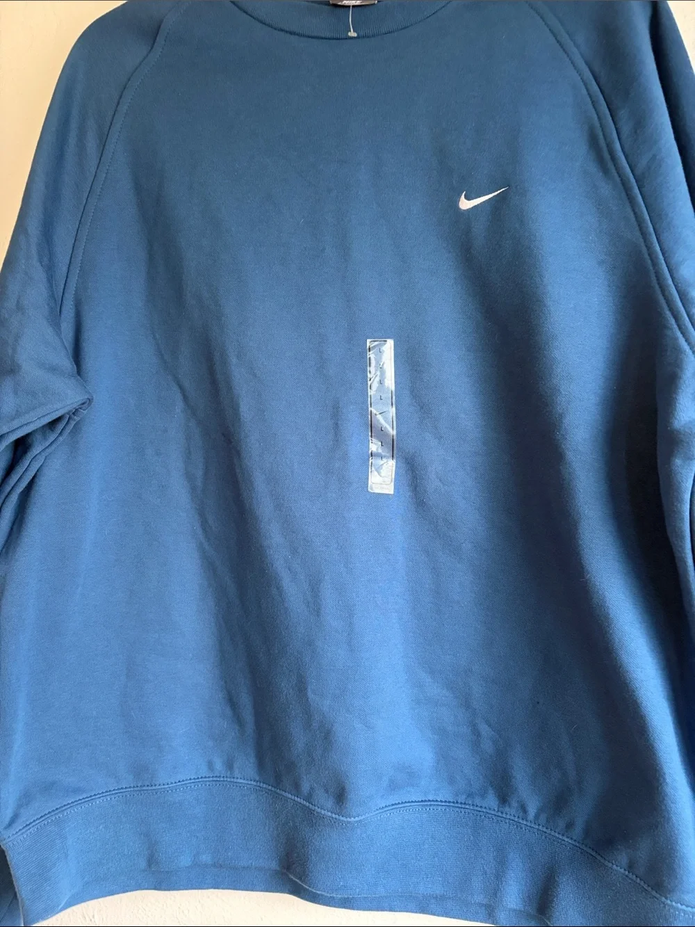 Nike Men's Blue Crewneck Sweatshirt with Swoosh